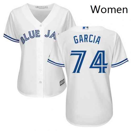 Womens Majestic Toronto Blue Jays 74 Jaime Garcia Replica White Home MLB Jersey